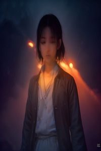未来都市科幻电影封面，霓虹灯光映照雨中街道，赛博朋克风格高清电影下载推荐