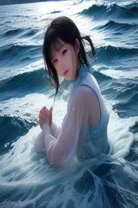 深海探险纪录片封面，荧光水母在深蓝海底漂浮，高清电影下载纪录片推荐