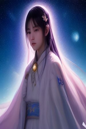 科幻大片《星际探索者》电影海报，深空背景下宇航员孤身面对未知星球，蓝紫色调震撼壮观，1080P高清电影下载推荐